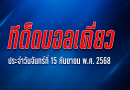 ทีเด็ดบอลเดี่ยว  ประจำวันจันทร์ที่ 15 กันยายน 2568